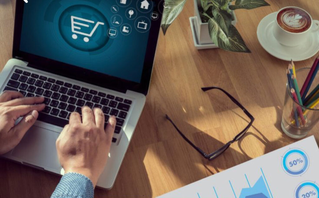 Navigating the Future of B2B with a laptop on a desk