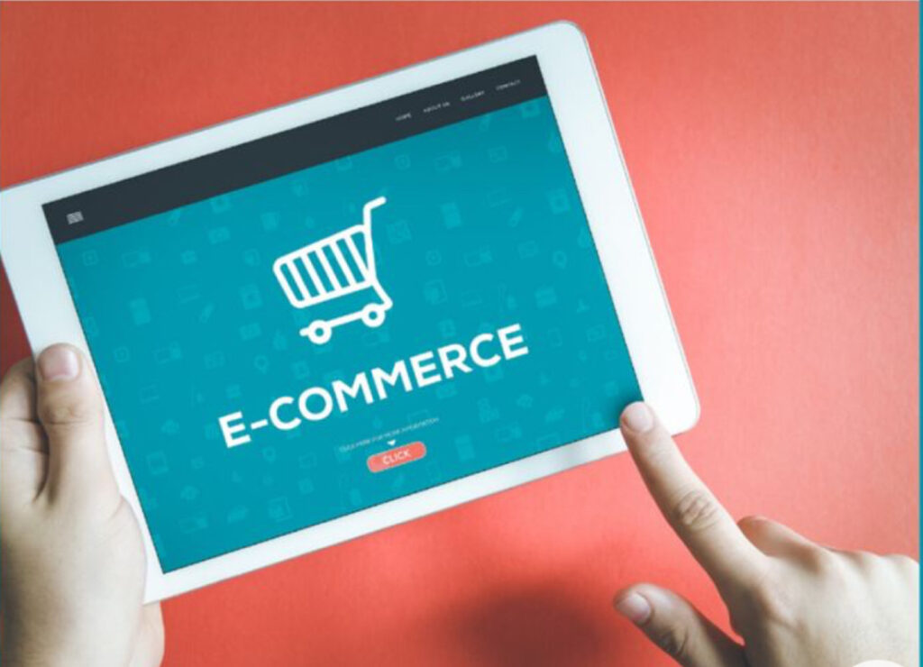 Selecting A Digital Commerce Platform thumbnail with ecommerce tablet